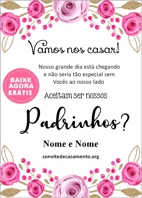 Convite De Casamento Online Gratis Para Imprimir