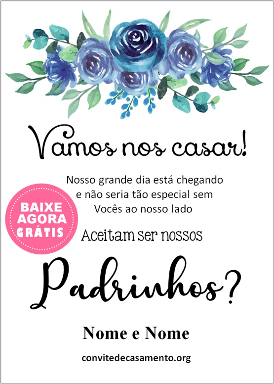 convite digital casamento padrinhos