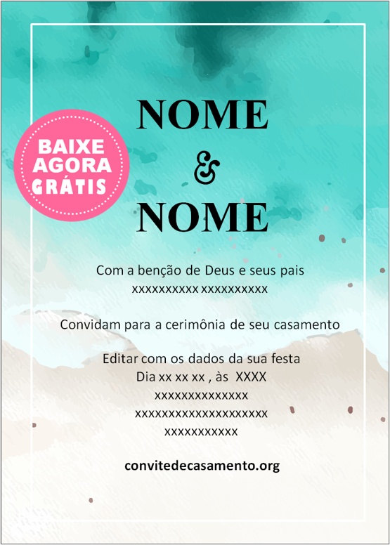 convite de casamento para celular