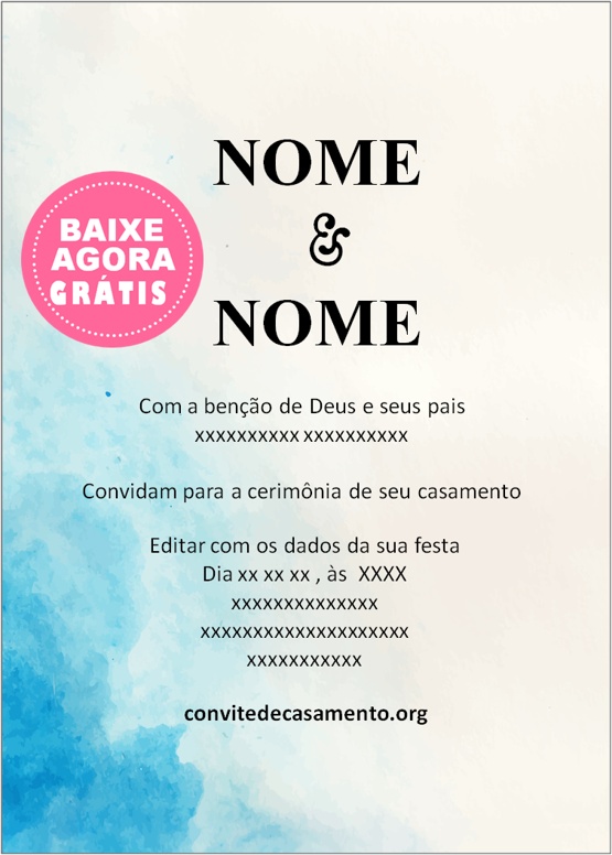 convite de casamento simples e elegante