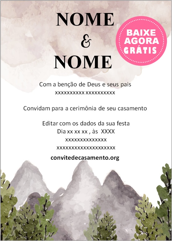 convite de casamento destino viagens grátis