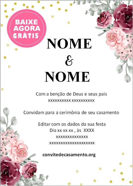 convite casamento marsala minimalista