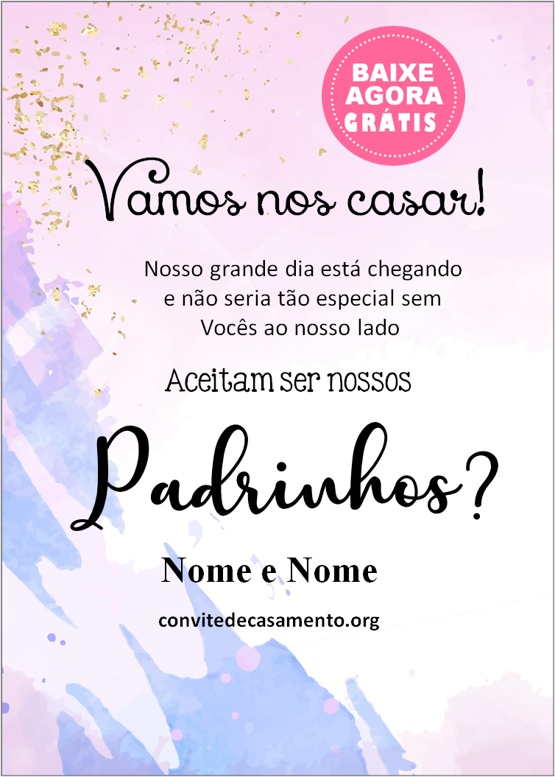 convite padrinhos casamento whatsapp